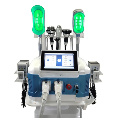 7 In 1 portable cryotherapy Cryo 360 3 handle fat slimming antifreeze machine + radio frequency + cavitation+lipolaser